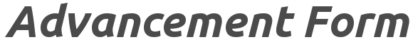 Advancement Form