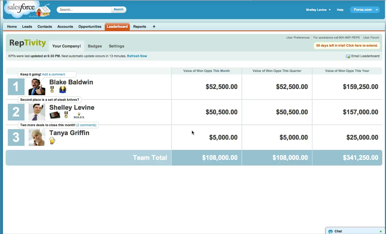 RepTivity screenshot