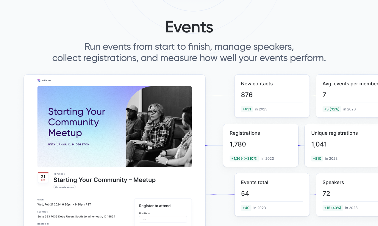 Talkbase events