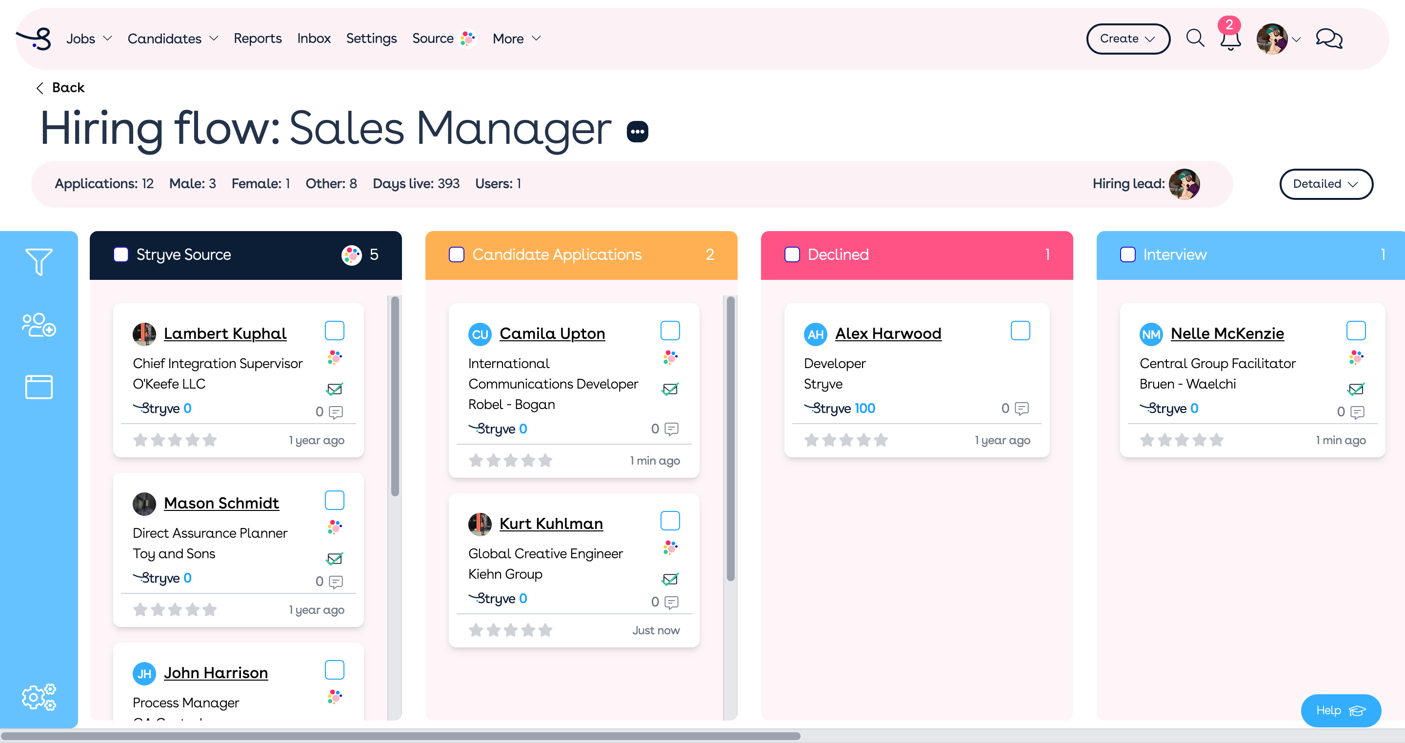 Hiring Flow - control each step of your hiring process with automated actions, scoring and templates.