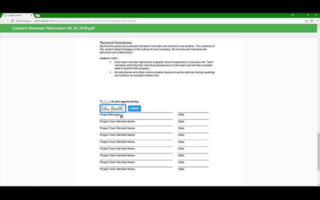 Content Central Software - Content Central contract