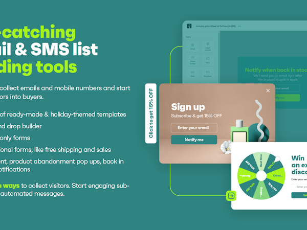 Omnisend Software - Eye-catching email & SMS list building tools