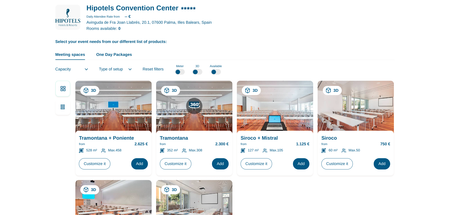 Spazious screenshot: Spazious meeting room booking tool