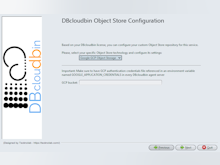 DBcloudbin Software - DBcloudbin object storage configuration
