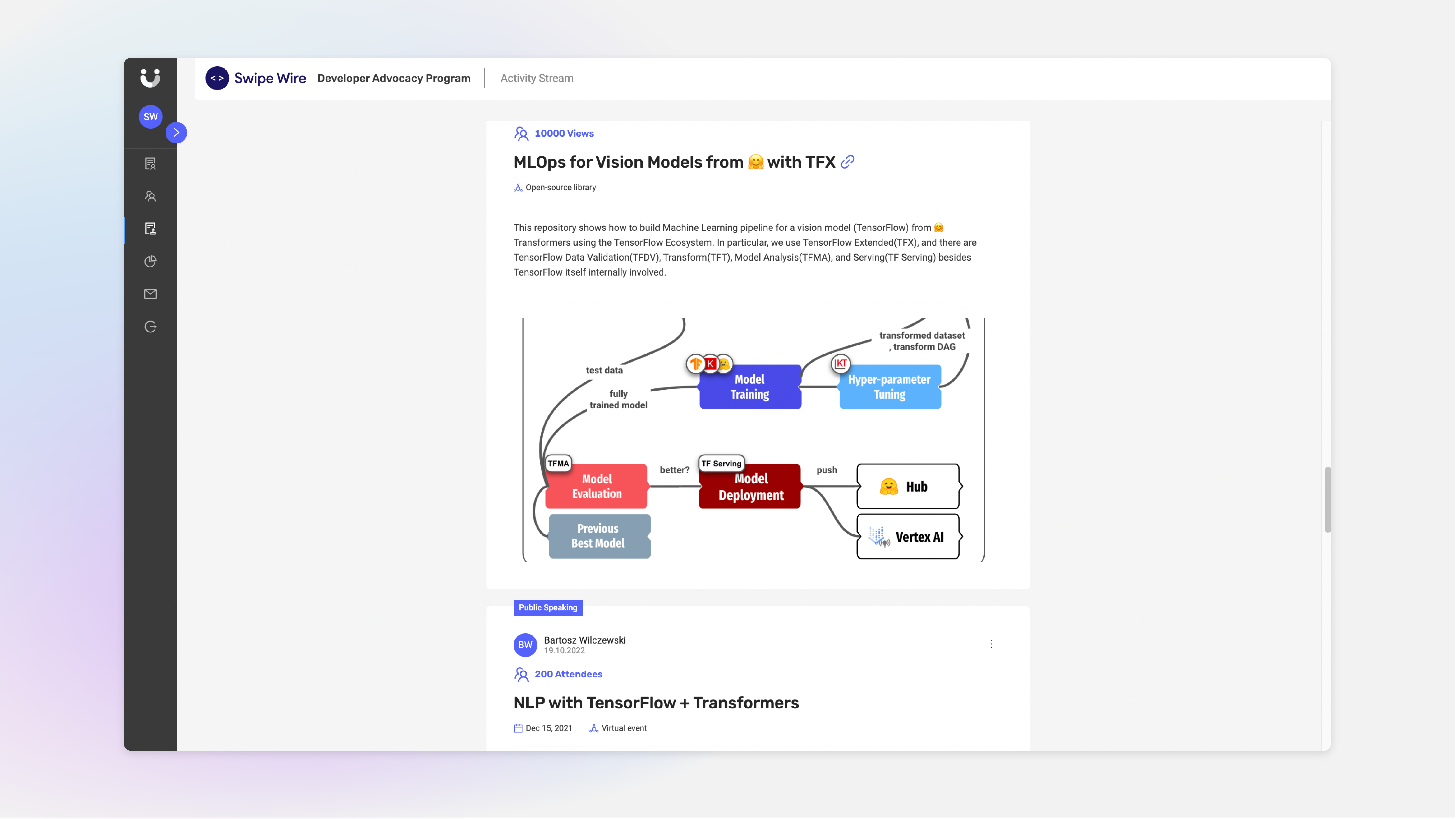 Real-time updated Activity Stream keeps you and your community up to date with all the things happening in your program. 