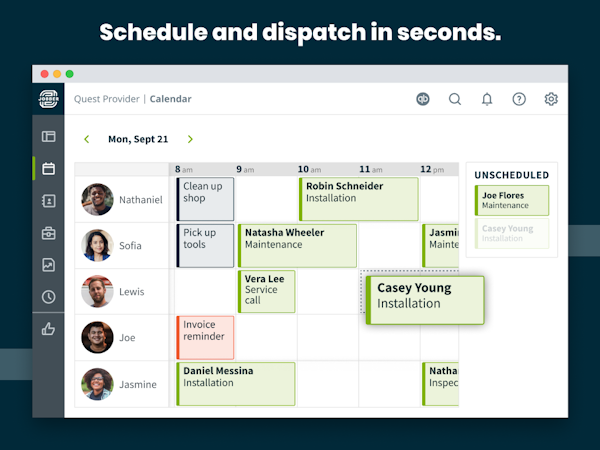 Jobber Software - Schedule and dispatch.