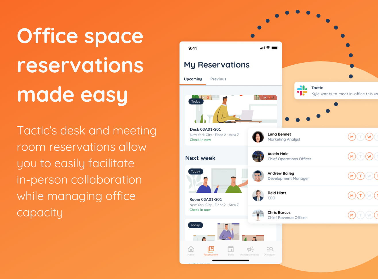 Office space reservations made easy