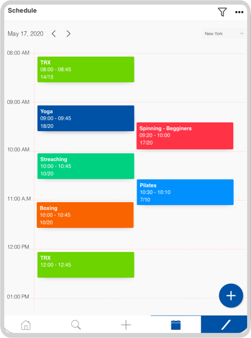 Arbox Software - Class Schedule
