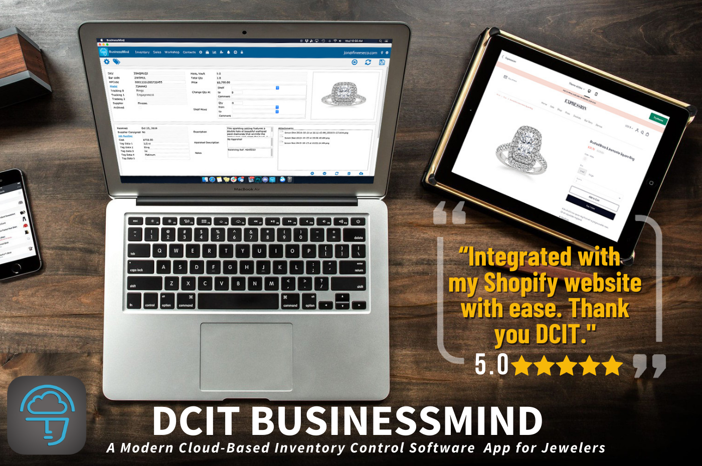 Build an online shop quickly and easily, that is both beautiful and distinctive, with BusinessMind's Shopify integration capabilities.