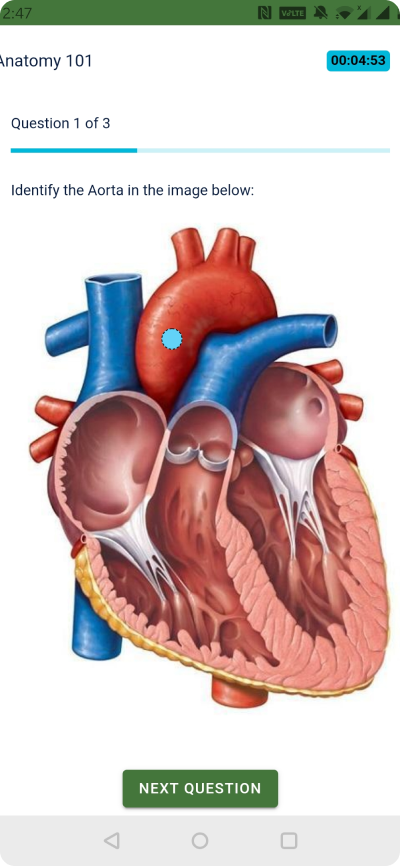 SmartWinnr Software - Send hotspot questions to drive knowledge