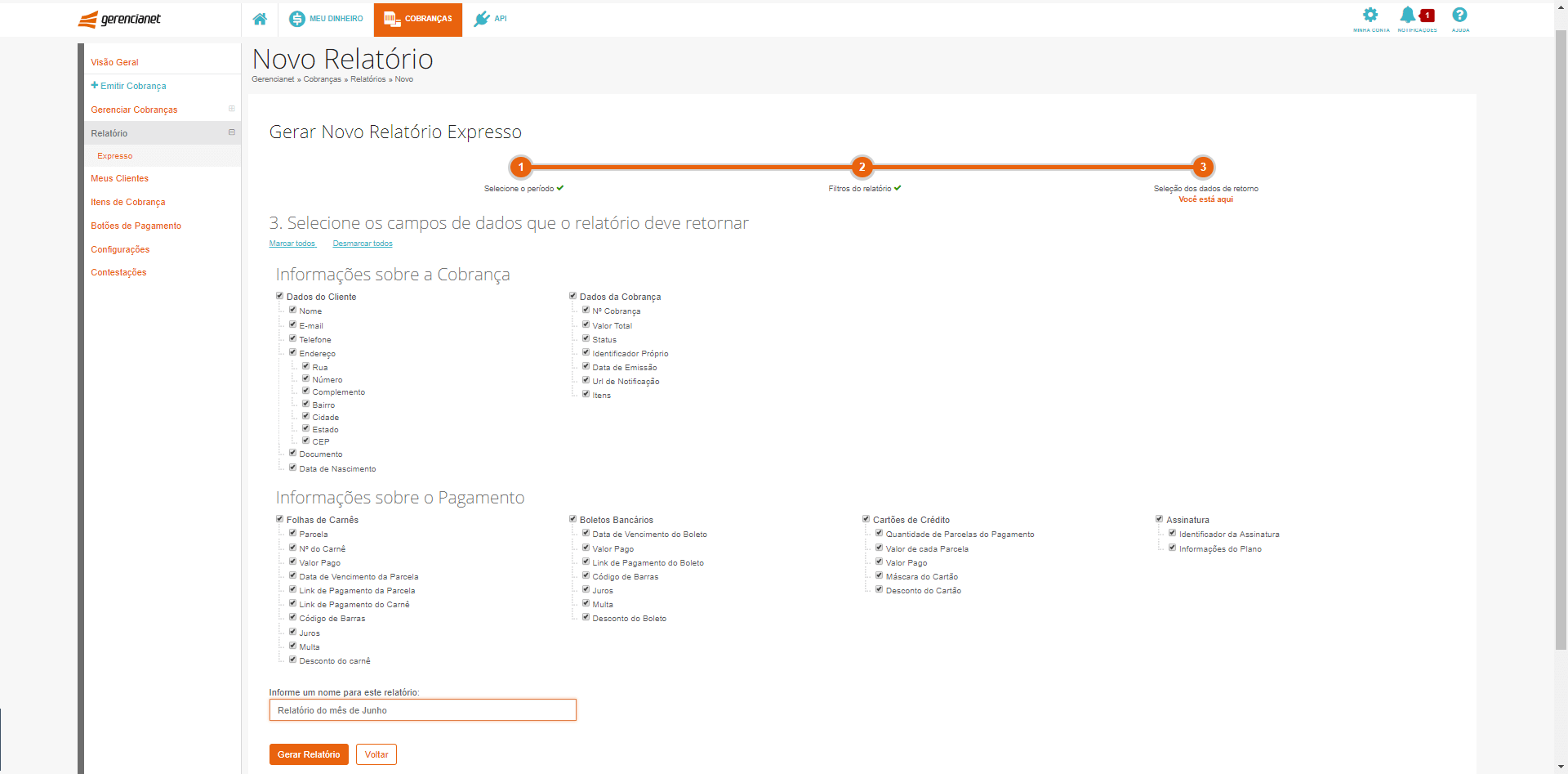 Gerencianet screenshot