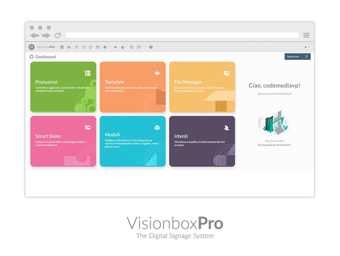 VisionboxPro Software - Dashboard