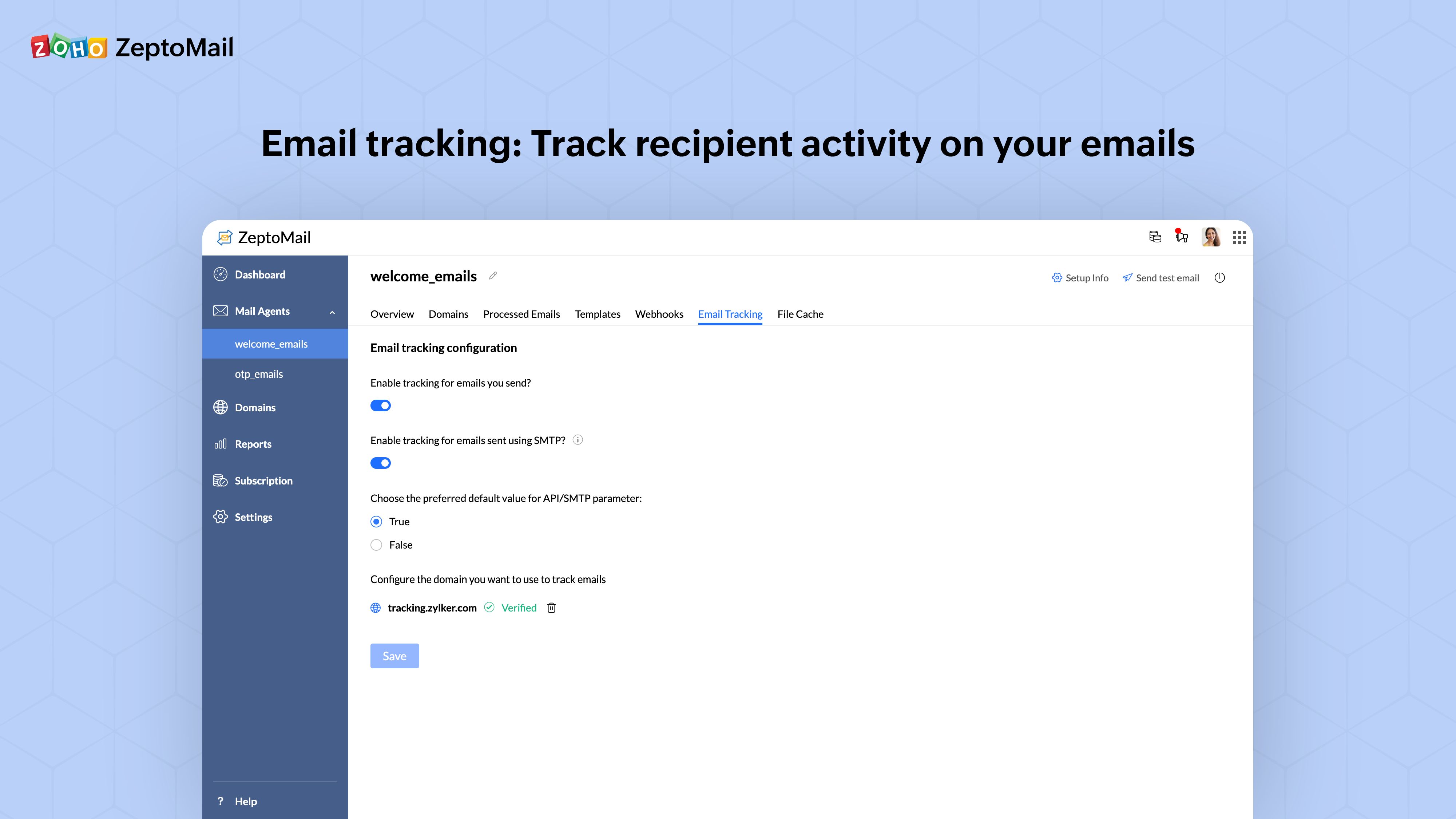 Zeptomail Email tracking: Track recipient activity on your emails