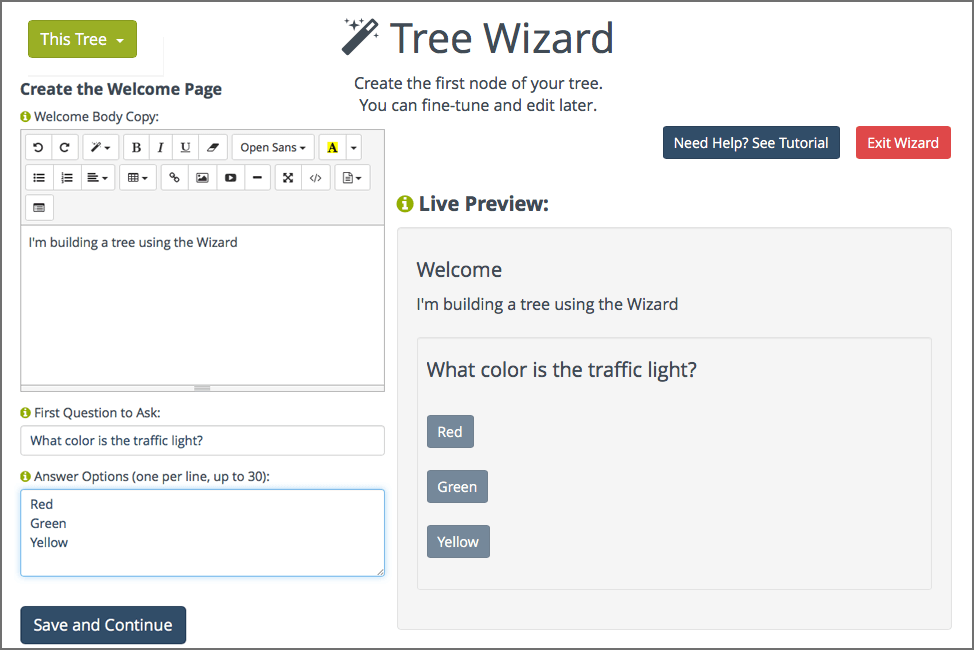 Zingtree Software - Scripting wizard