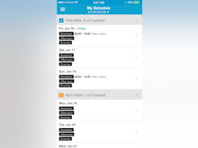 HotSchedules Software - Employees can view their own schedule using the mobile app