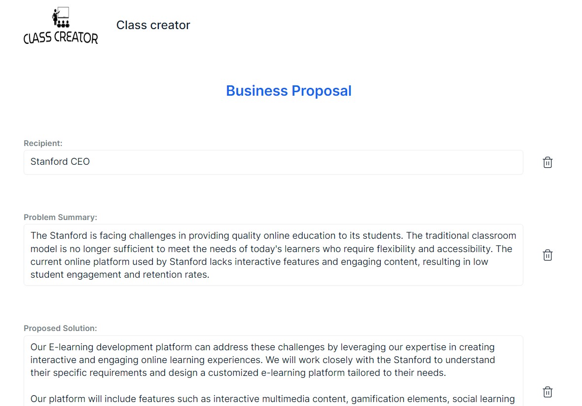 Meilapp business proposal