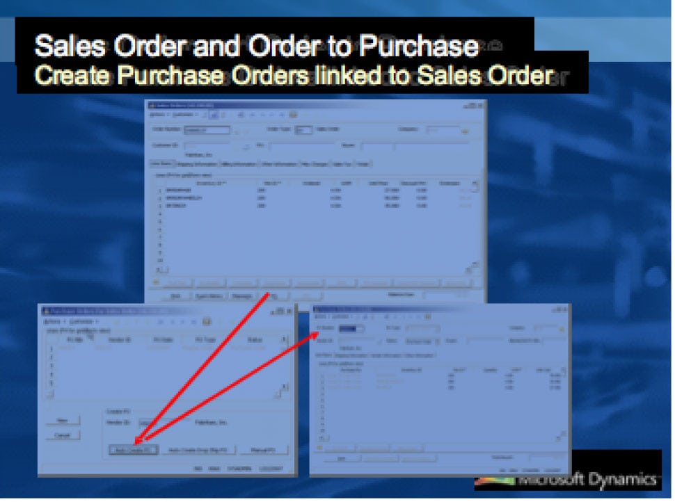 Microsoft Dynamics SL Software - Sales Order/Orders to Purchase