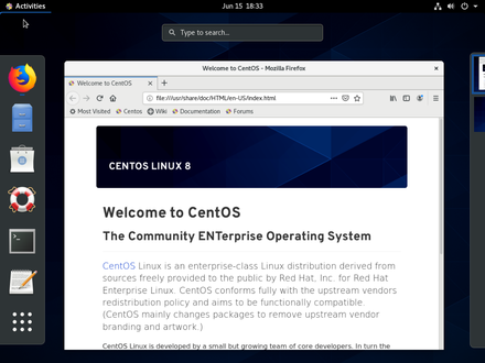 CentOS Linux Software - CentOS Linux user interface