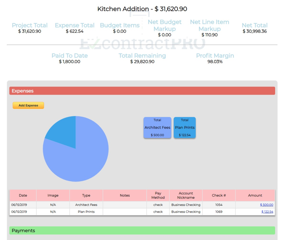 EZcontractPro Software - 3