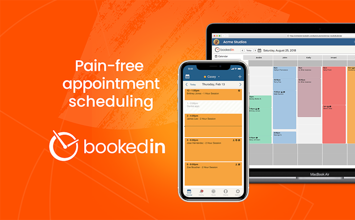 Bookedin screenshot: Easy online booking for clients, powerful scheduling apps for you and your staff.