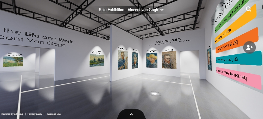 3D rendered virtual gallery