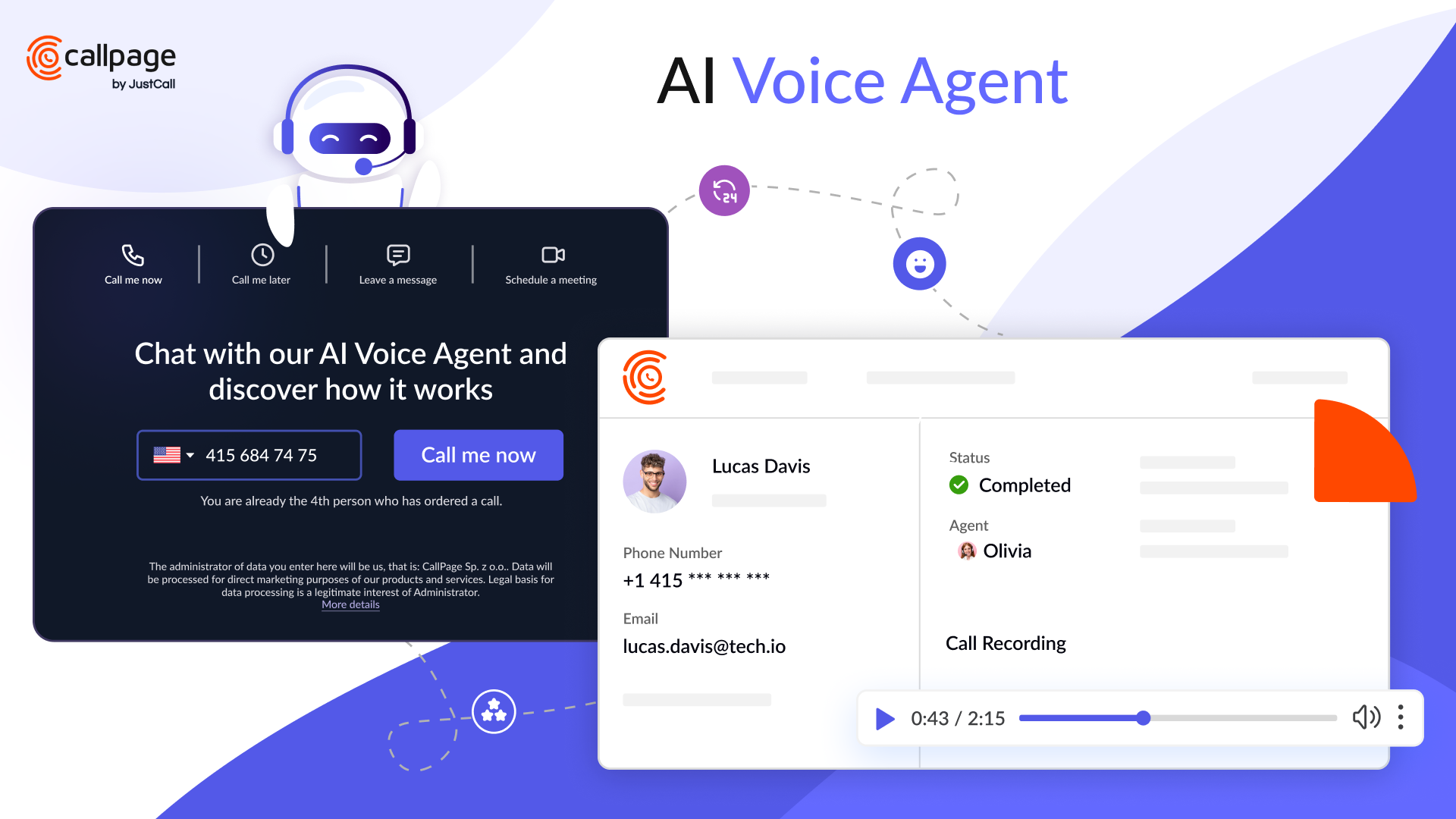 CallPage screenshot: AI Voice Agent That Handles Calls 24/7