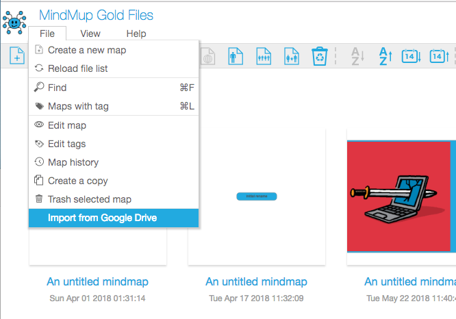 MindMup Software - Integration with Google Drive allows users to store and import mind maps