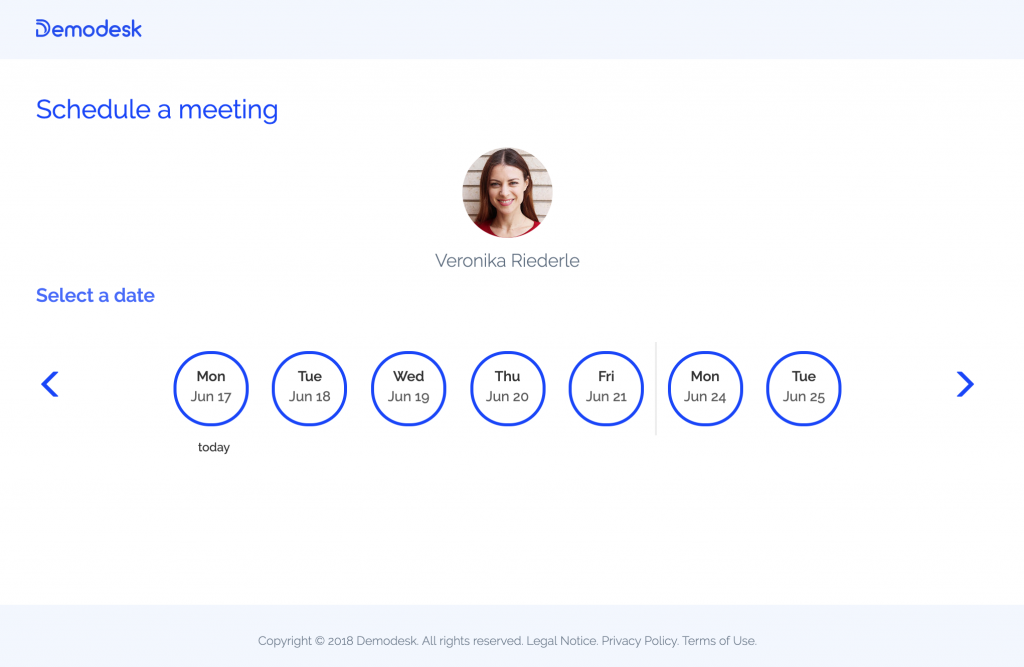 Demodesk: Meeting Scheduling