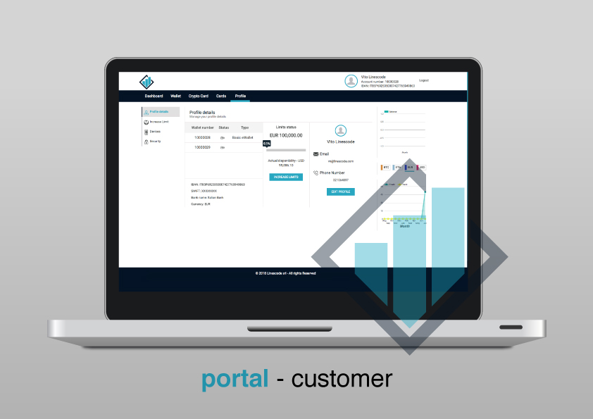 Customers can view and manage their profile and contact details via the customer portal