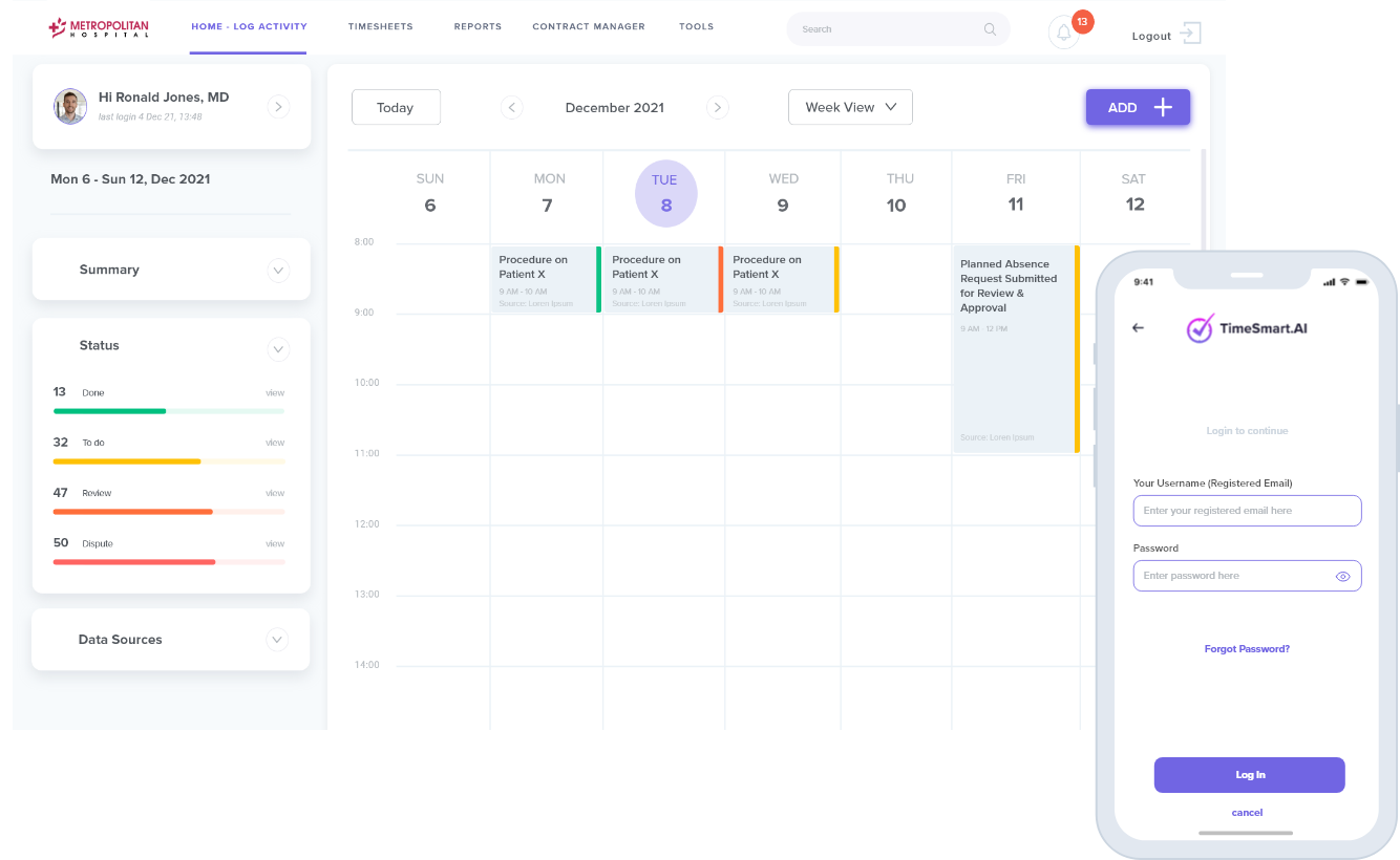 TimeSmart.AI screenshot: TimeSmart.AI Activity Logging