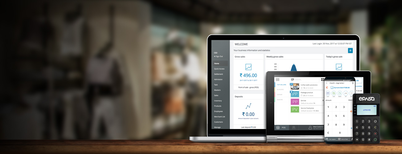 ePaisa screenshot: Use ePaisa on any device and connect with hardware
