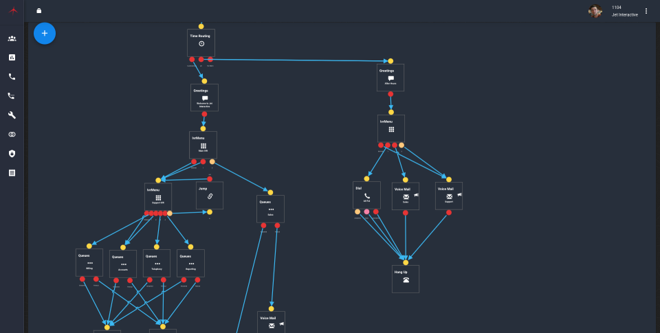 Business Phone System screenshot: Cloud Phone System IVR creation
