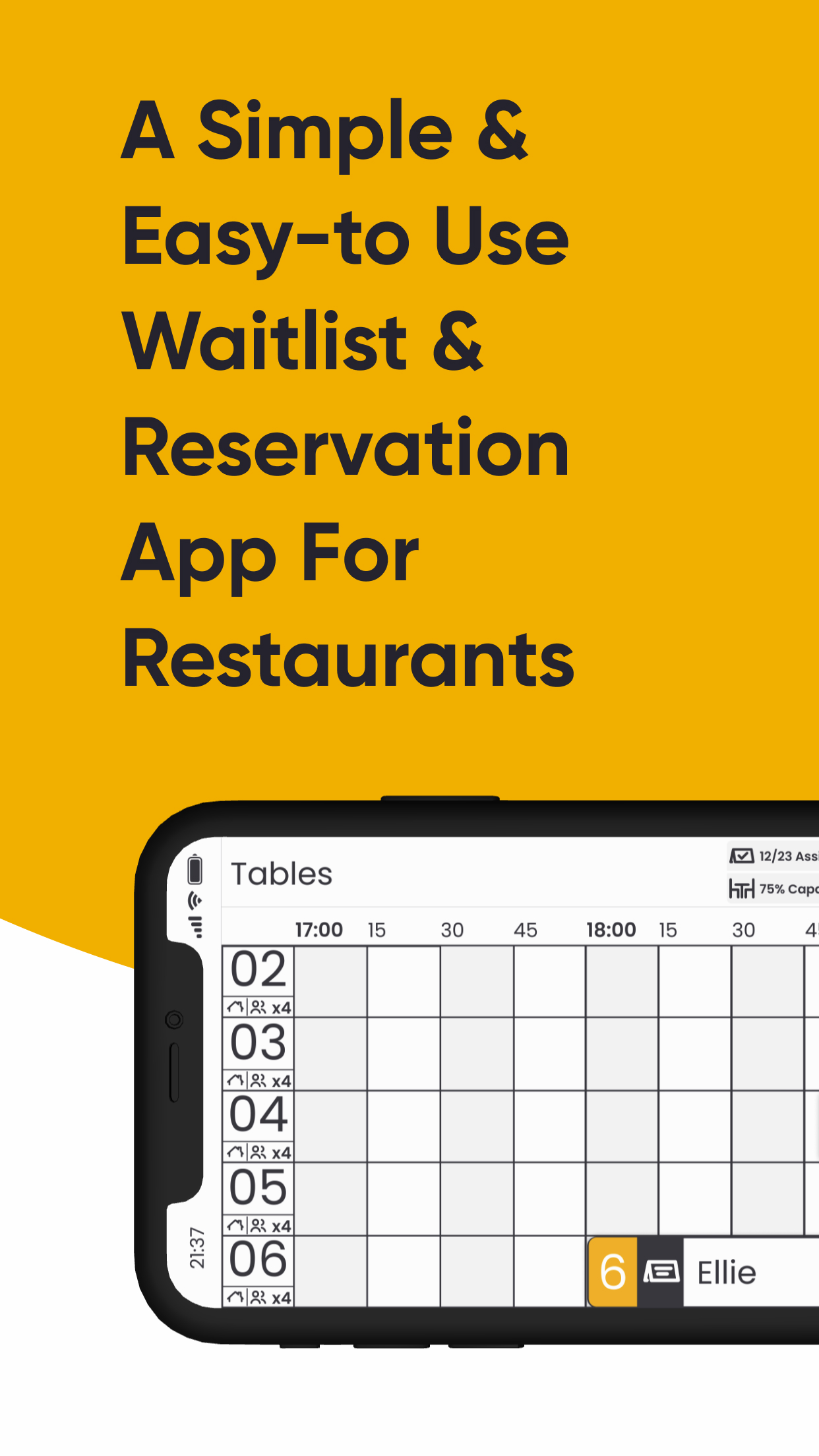 Carbonara app - Free Waitlist and Reservation App For Restaurants
