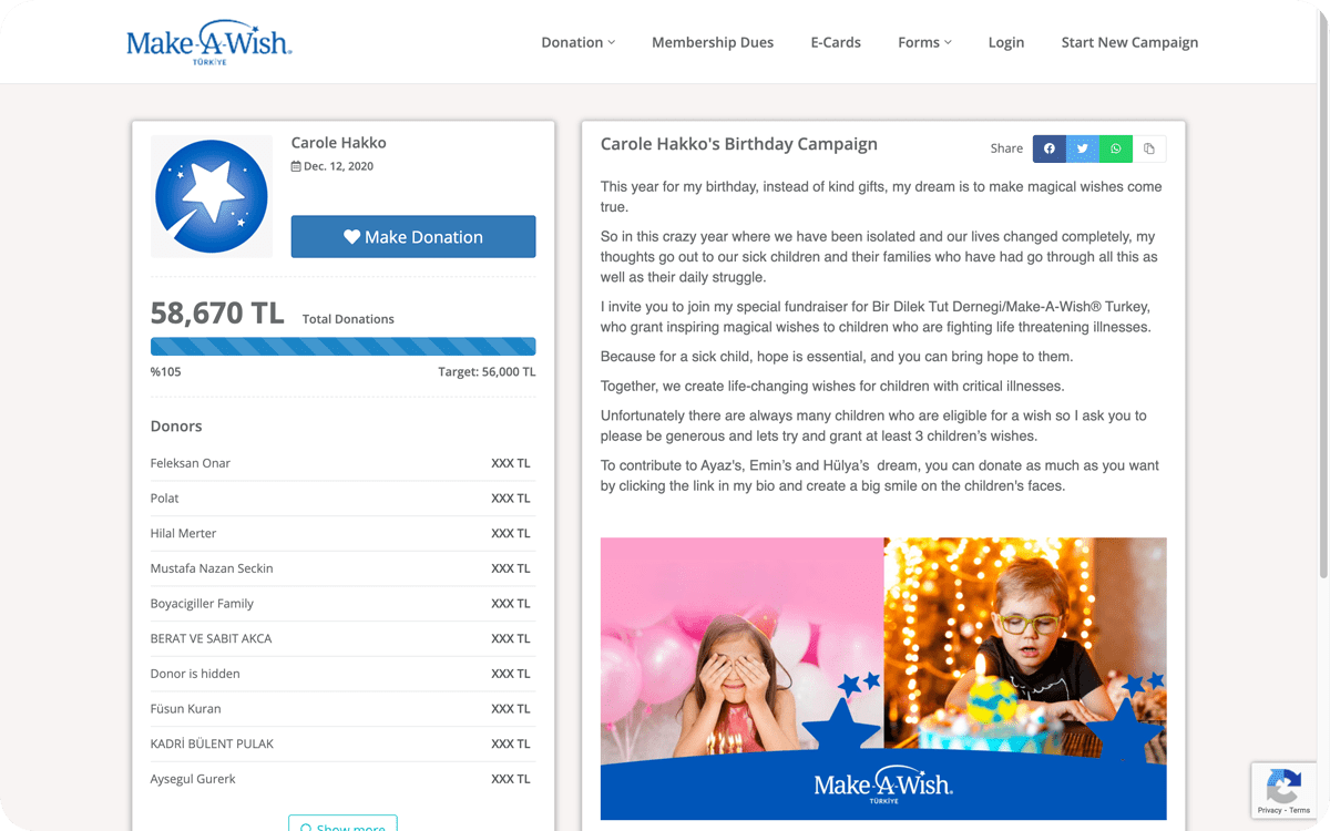 Fonzip screenshot: Fundraising Campaigns Your supporters can start a fundraising campaign for your organization.  Donations to these campaigns will be transferred directly to your organization's bank account.
