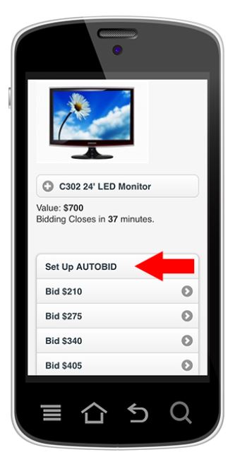 Text2Bid screenshot: Text2Bid AutoBid