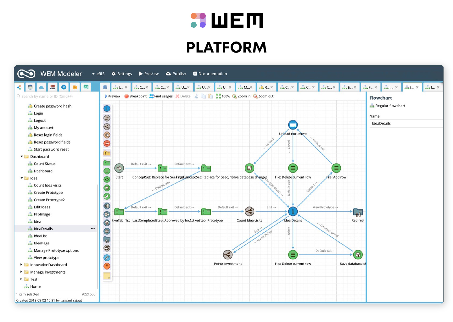 Application in WEM Platform