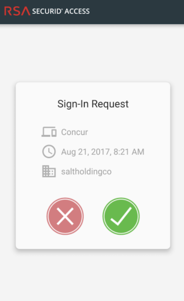 RSA SecurID Suite Sign-In Requests