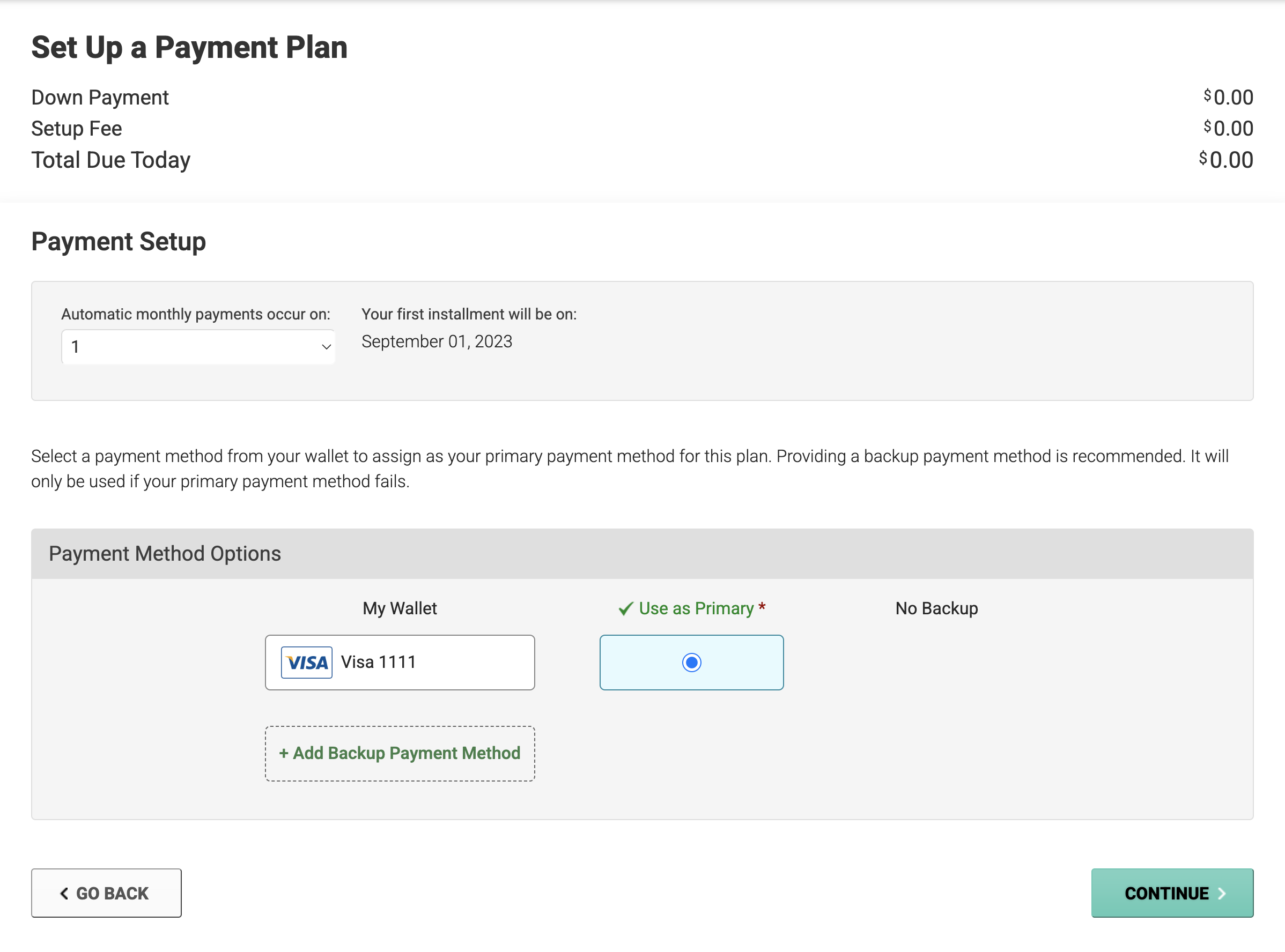 ClearGage Software - Patients can review their terms, attest and store their preferred payment method on file.