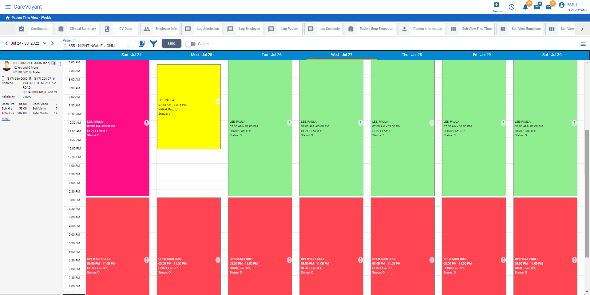 Simple, easy-to-use scheduler with intelligent matching to optimize schedules for your filed staff, improve operational efficiency and reduce labor cost .  Multiple schedule views are available for schedulers.
