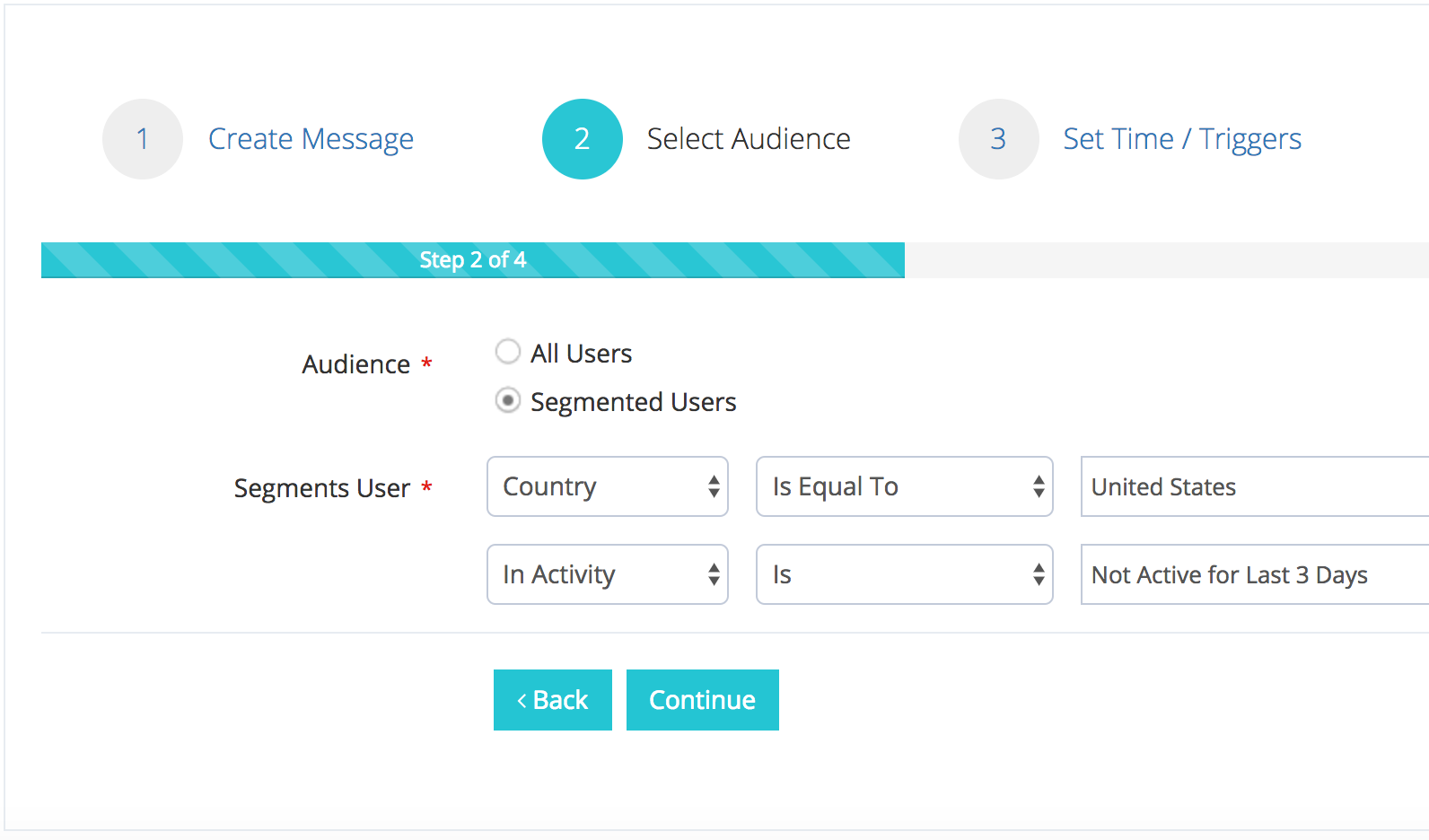 Businesses can launch campaigns to target specific user segments