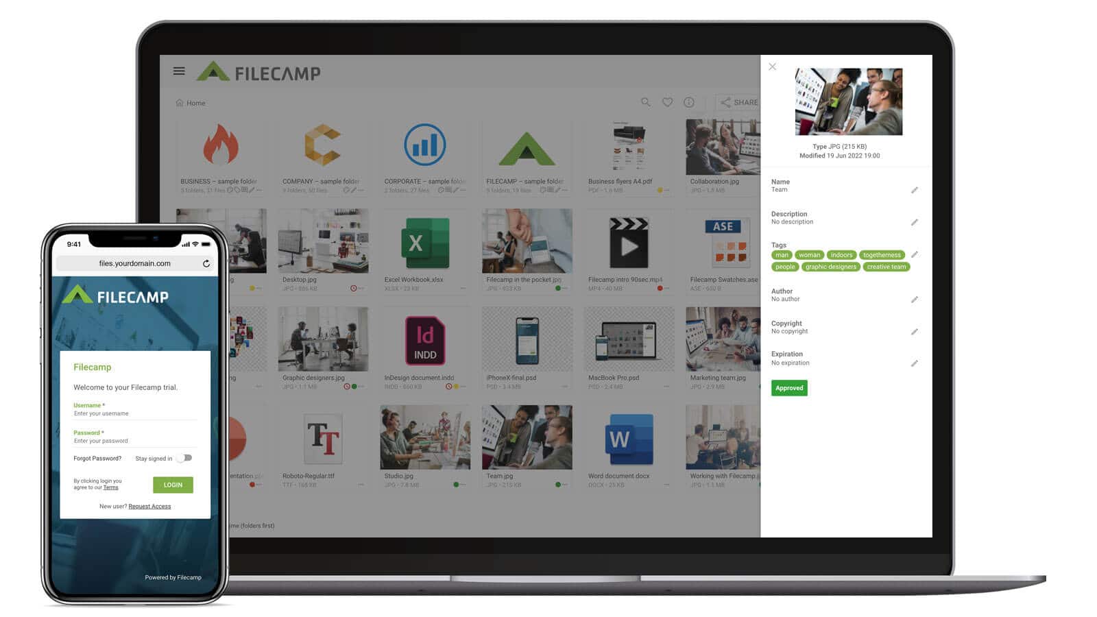 Filecamp - Manage all your digital marketing assets with a sleek, user friendly cloud platform.