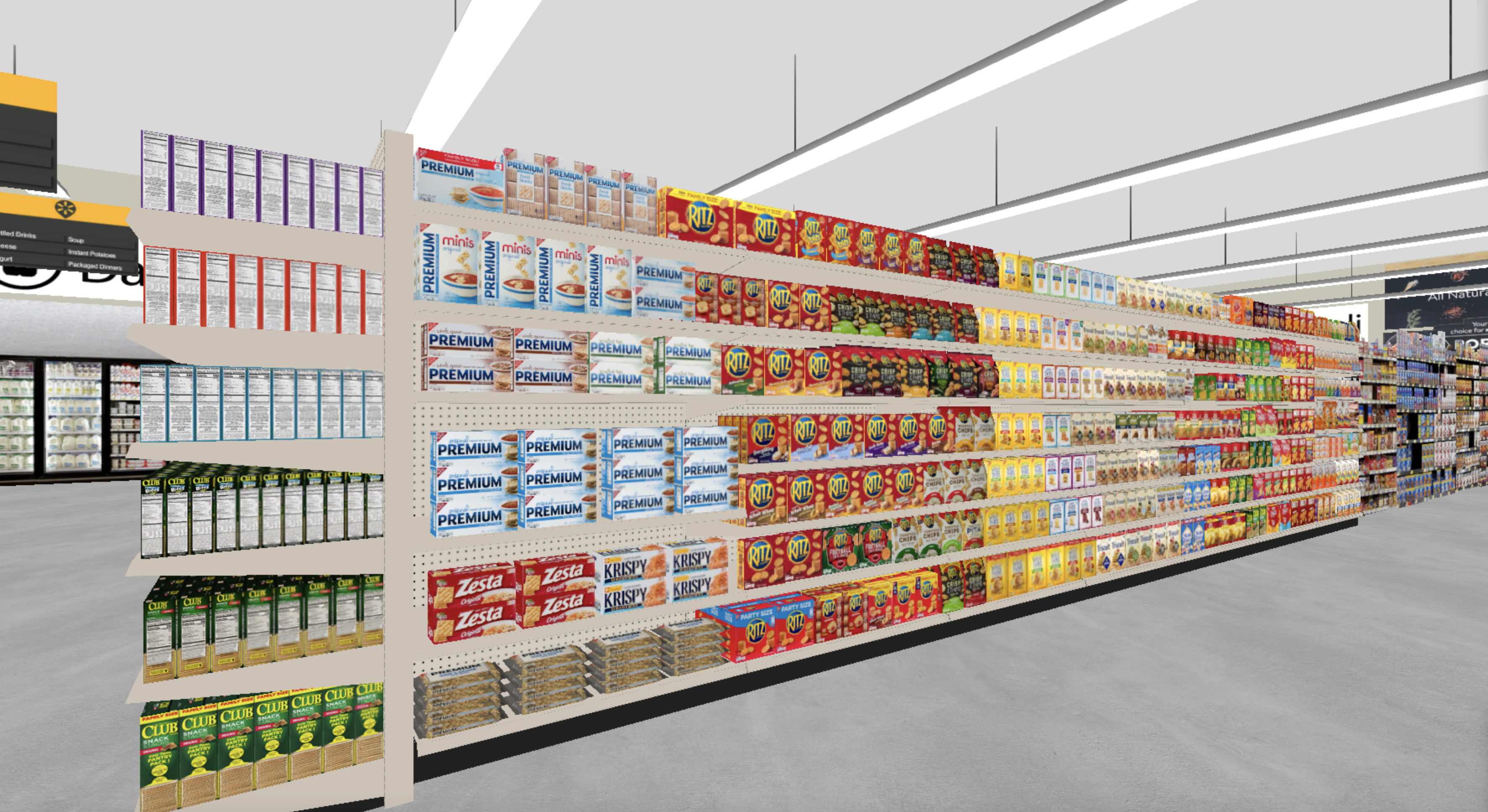 ReadySet 3D Virtual Reality Grocery Store Cracker Aisle