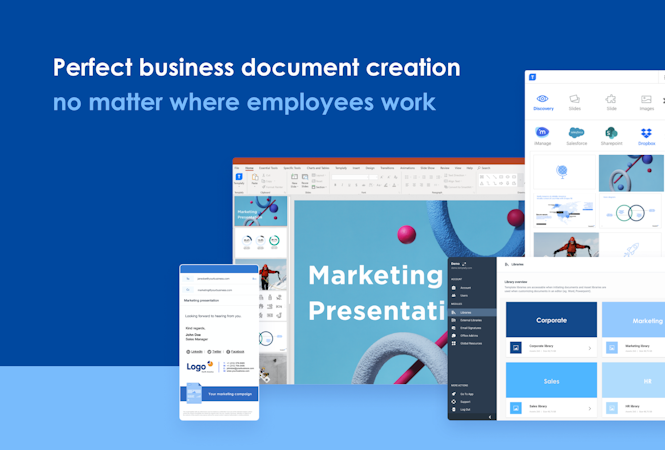Templafy screenshot: Templafy supports millions of employees worldwide to create documents faster and within company standards through anywhere-access to all content.