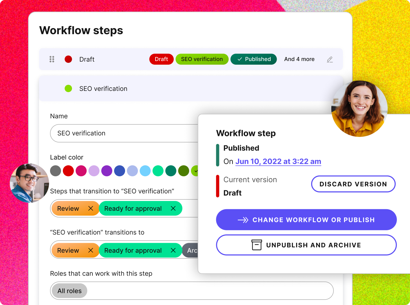 Kontent.ai Software - Governance built into every action. Governance is non-negotiable for delivering consistent content. User roles, permissions, and workflow management help organizations meet stringent compliance standards and mitigate risk.