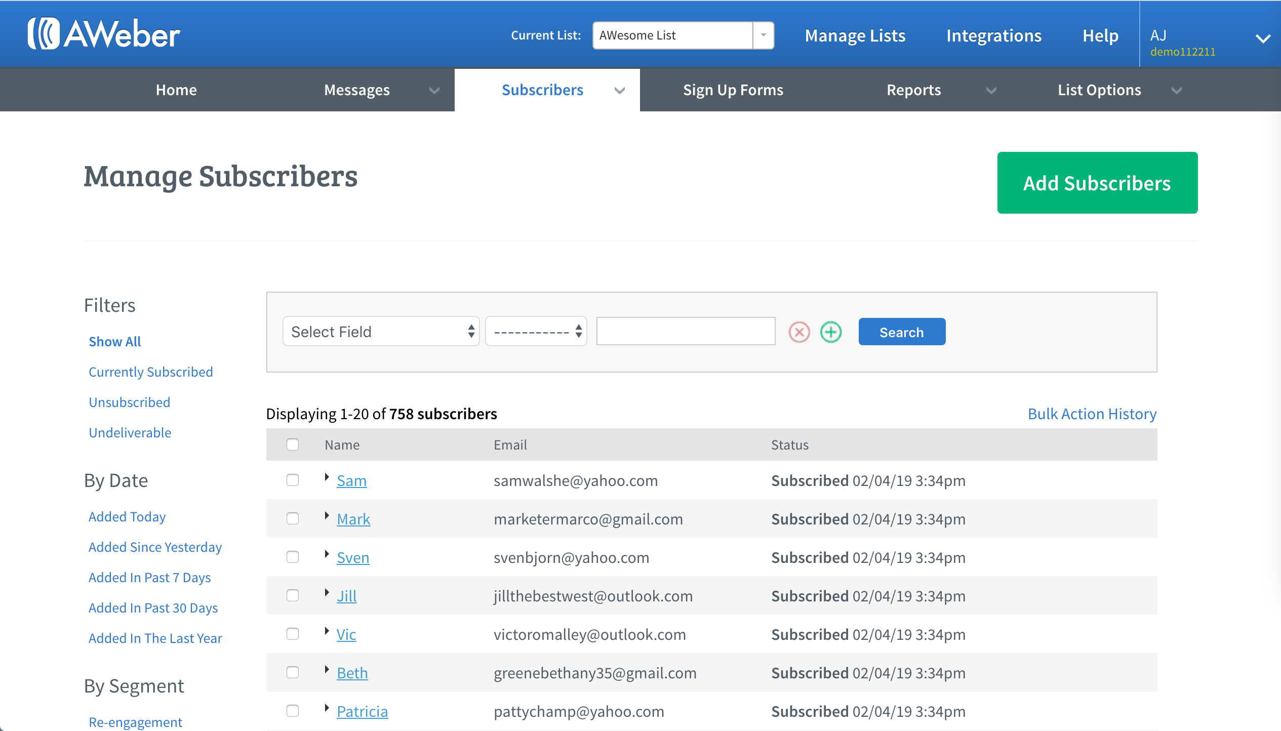 AWeber Software - Subscriber Management and Segmentation