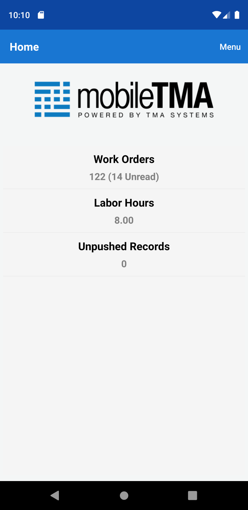 WebTMA screenshot: WebTMA’s mobile application supports technicians with Intuitive menus and data visibility across the team. With online/offline capabilities, the ability to work and submit updates on-the-go minimizes inaccuracies and increases overall cost-savings.