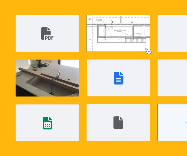 Manage contracts, documents, change orders, and photos. Organize them by project so you always have easy access.