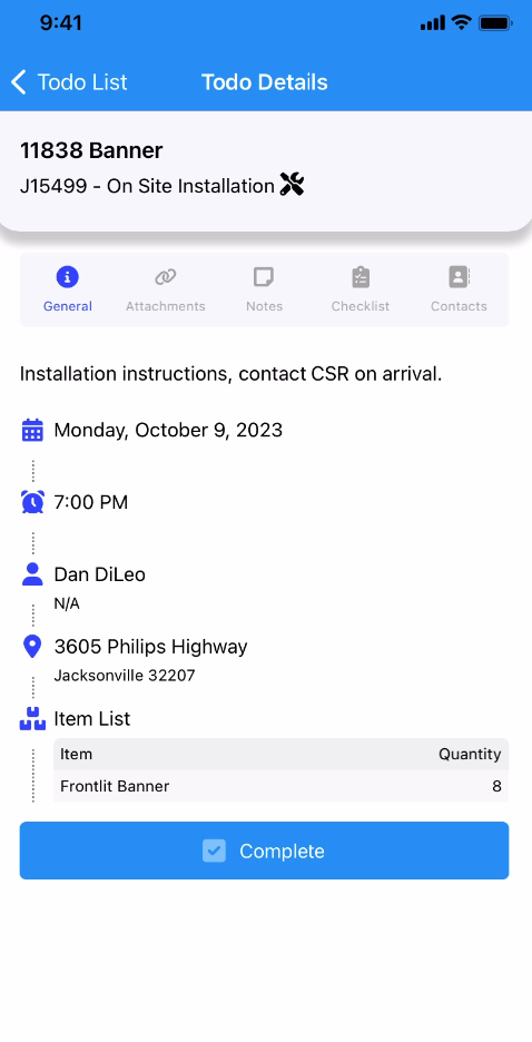ePS Pace screenshot: By integrating with ePS Pace, ePS POGO enables delivery and installation teams to easily record proof of delivery with images and digital signatures, allowing for faster and more accurate invoicing and payment.