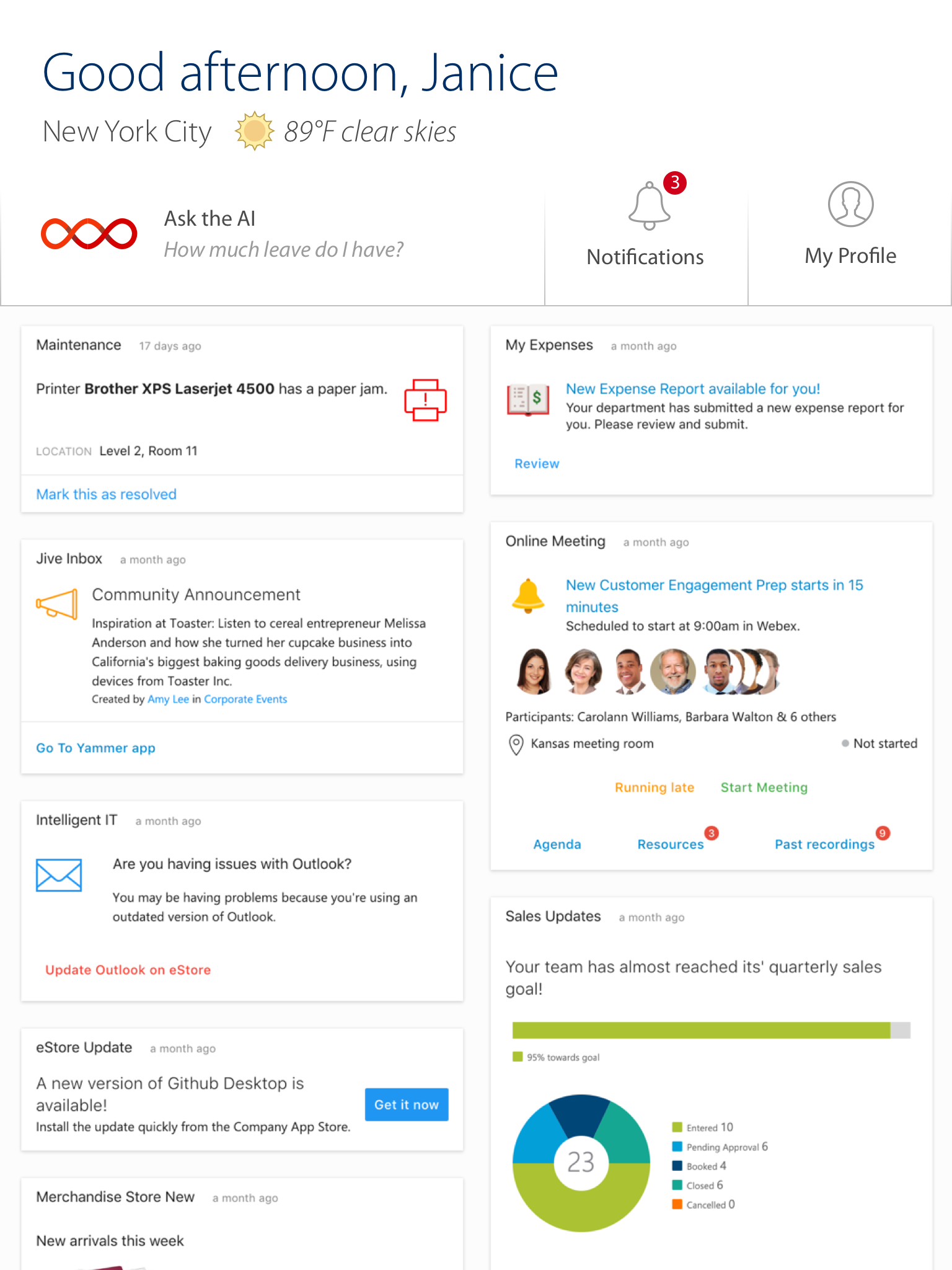 Digital Assistant works on any of your devices, including tablets. Get personalized information and updates in your feed and stay on top of your day.