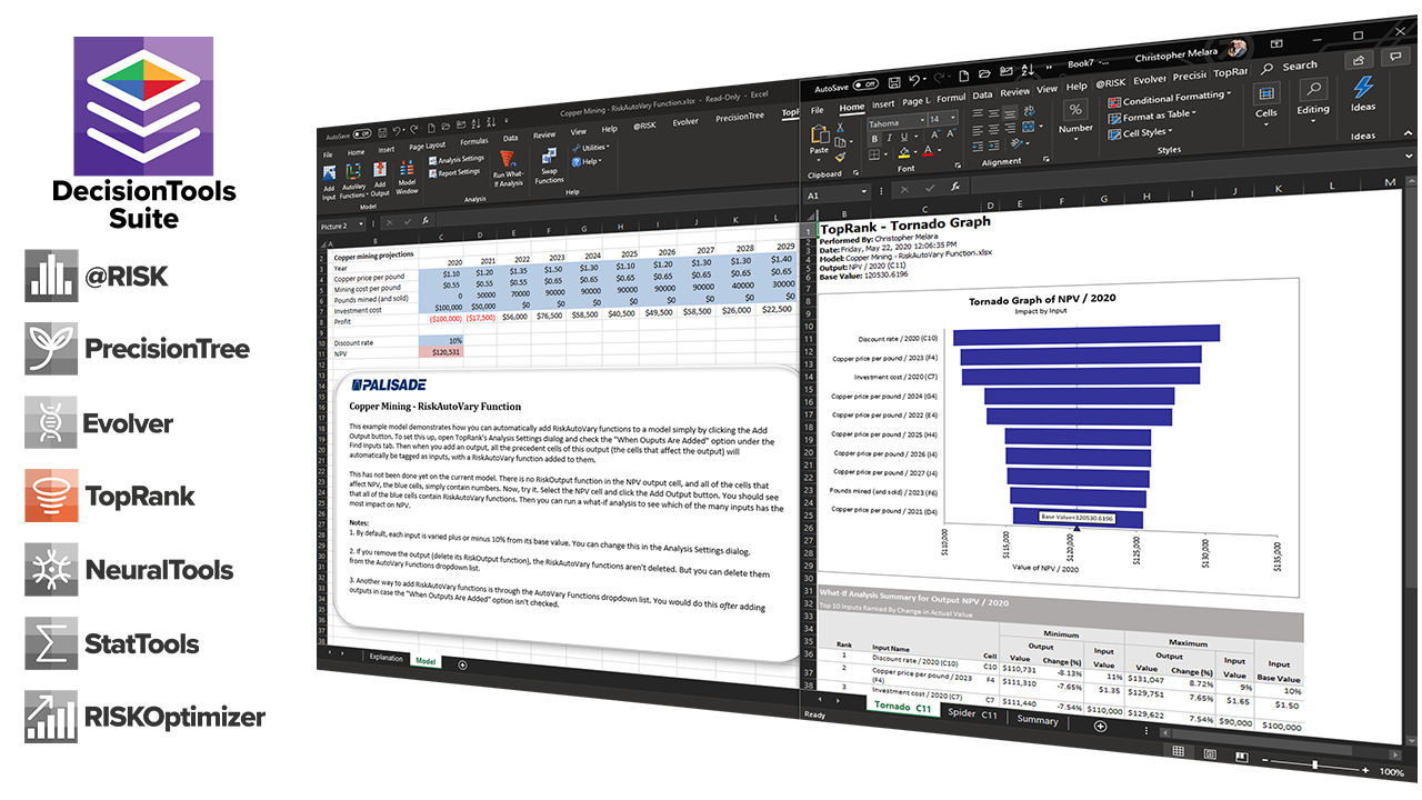 TopRank: Perform automated “what if” sensitivity analysis on Excel spreadsheets